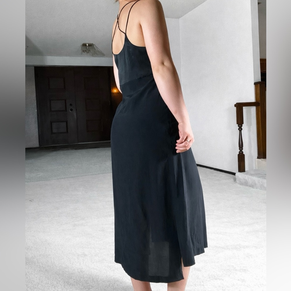 Madewell silk black slip dress size 6‎ - Picture 2 of 7
